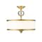 Z-Lite Cosmopolitan 3 Light Semi Flush Mount, Heritage Brass & Etched White 307SF-HBR - alternate 5
